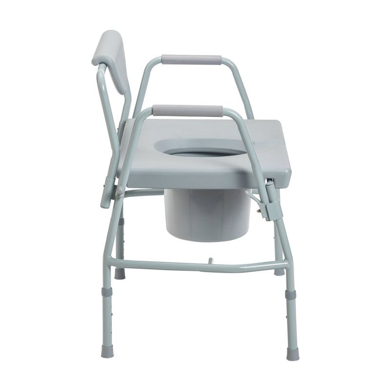 Drive Medical Bariatric Drop Arm Bedside Commode Chair, 5 of 10