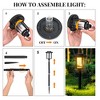Gigalumi 6-Pack Solar Pathway Lights, IP65 Waterproof Outdoor Garden Lighting with Warm White Glow for Walkways, Yards & Porches - 4 of 4