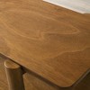 Chic Crate-Mid-Century Modern Walnut Finish Wood Shelf Coffee Table - Functional Storage & Sleek Curve Design - 3 of 4