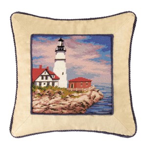 C&F Home 16" x 16" Lighthouse Needlepoint Pillow - 1 of 1