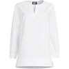 Lands' End Women's Stretch Broadcloth Long Sleeve Split Neck Tunic - 2 of 2