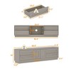 Famapy Light Wood - Grain TV Stand Entertainment Center with Drawers & Cabinets - Modern Living Room Media Storage - 3 of 4