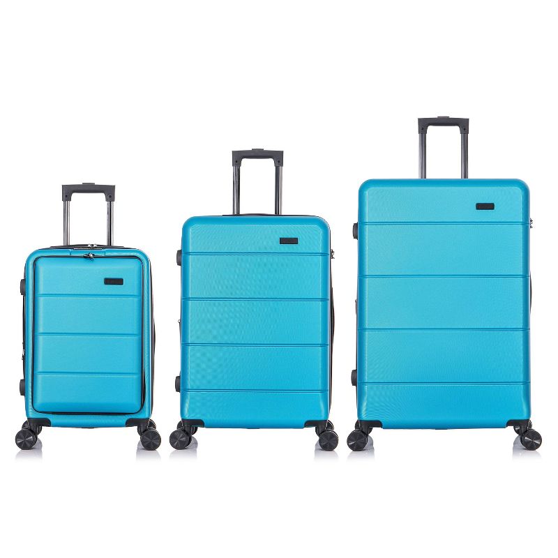InUSA Elysian Lightweight Hardside Carry On Spinner 3pc Luggage Set, 4 of 13