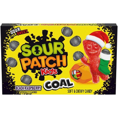 Sour Patch Kids Holiday Coal Black Raspberry Theater Box - 3.1oz