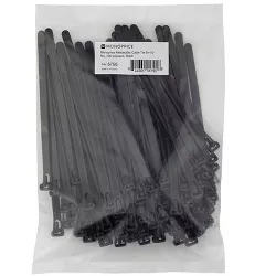 Monoprice 6-inch Releasable Cable Tie, 100pcs/Pack, 50 lbs Max Weight - Black