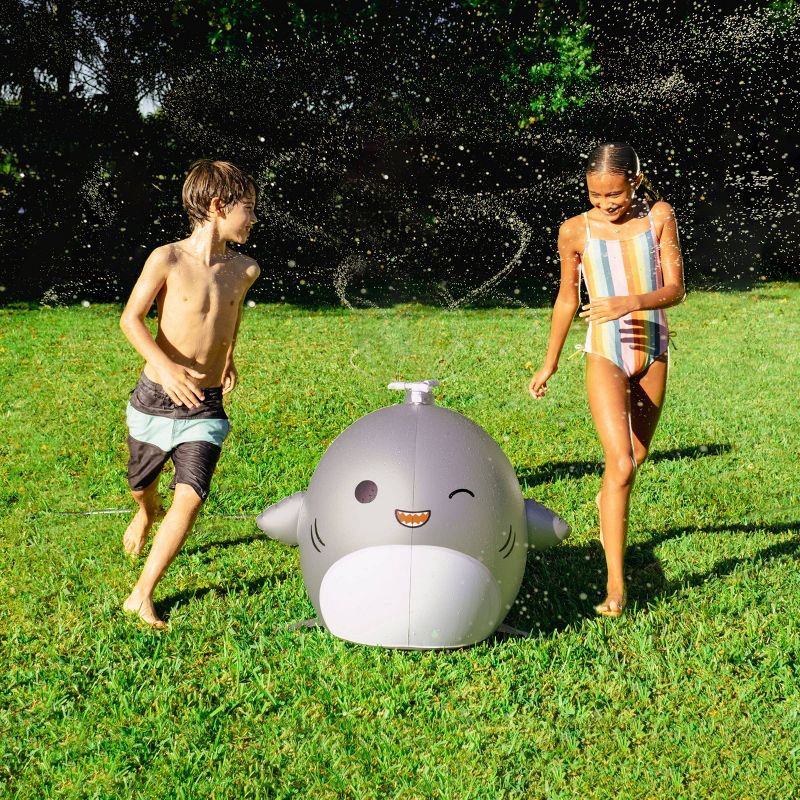 BigMouth Inc. Kids&#39; Squishmallows Gordon the Shark Mini Backyard Inflatable Sprinkler, 1 of 4