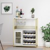 GustoWave Small Bar Cabinet, Modern Liquor Cabinet with Adjustable Wine Rack & Storage Shelves for Home - 4 of 4