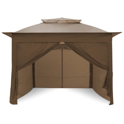 EAGLE PEAK 11x11 Pop-up Instant Gazebo Tent with 4 Sidewalls Outdoor Canopy Shelter with Carry Bag