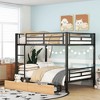 Full Size Metal Convertible Bunk Bed with 2 Drawers for Bedroom - 4 of 4