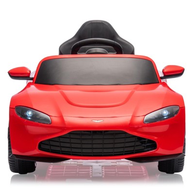 12V Ride on Sports Car for Kids, Licensed Aston Martin Battery Powered Car Toddles, Ride on Toy with RC, Horn, Soft Start
