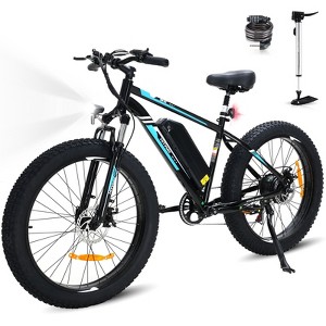 HITWAY BK15M E Bike for Adults, 26*4.0" E Bike 48V15Ah Electric Bicycles, 750W Mountain Bike Snow Beach Bicycle with 7 Gears, UL2849 Certified - 1 of 4