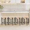 23.6" Mid-Century Modern Upholstered Counter Stool Set of 4, Dining Chairs with Metal Legs for Kitchen Island or Home Bar - The Pop Home - 3 of 4