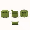 Modern Swivel Accent Chair with 360 Degree Rotation,Upholstered Armchair with Metal Legs,Accent Chair for Living Room or Office-Coolbibila - 4 of 4