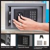 Digital Safe Box - Steel Lock Box with Keypad, 2 Manual Override Keys Protects Money, Jewelry, Passports - For Home or Office by Stalwart (Gray) - 3 of 4