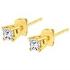 Haus of Brilliance 14K Yellow Gold 1/3 Cttw Princess Diamond Solitaire Stud Earrings - 4 of 4