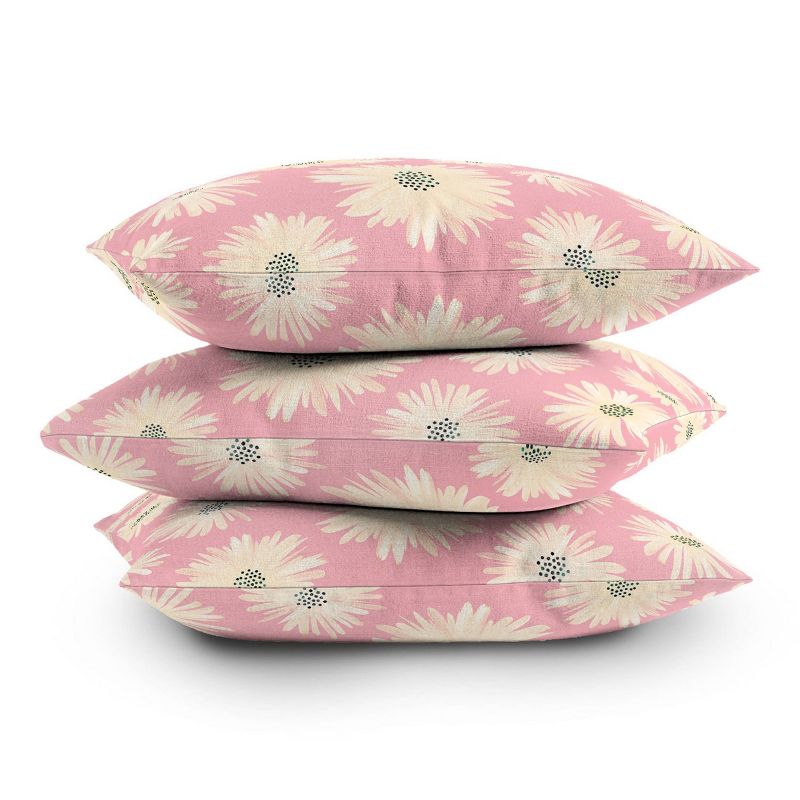 Modern Tropical Floral Outdoor Throw Pillow Playful Pink - Deny Designs, 4 of 5