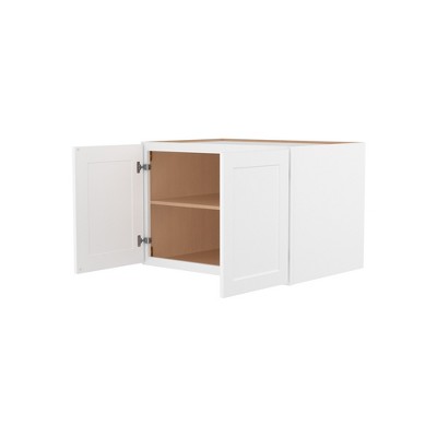 HOMLUX Easy-DIY Shaker White Ready to Assemble Wall Refrigerator Kitchen Cabinet with 2 Doors