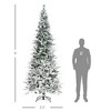 FURNIinspire Artificial Trees Unlit Snow Flocked Pine Christmas Tree, Christmas Decorations, Decorative Tree With 1159 Tips, Green, 43.3"*43.3"*106.3" - 3 of 4