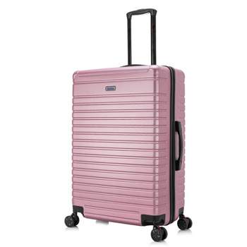 InUSA Deep Lightweight Hardside Large Checked Spinner Suitcase