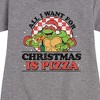 Girls' - Teenage Mutant Ninja Turtles - All I Want For Christmas Graphic Short Sleeve Fleece Dress - 2 of 4