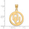 Black Bow Jewelry 14k Yellow Gold Plated Sterling Silver Oklahoma Sooners NCAA Small Pendant - 2 of 3
