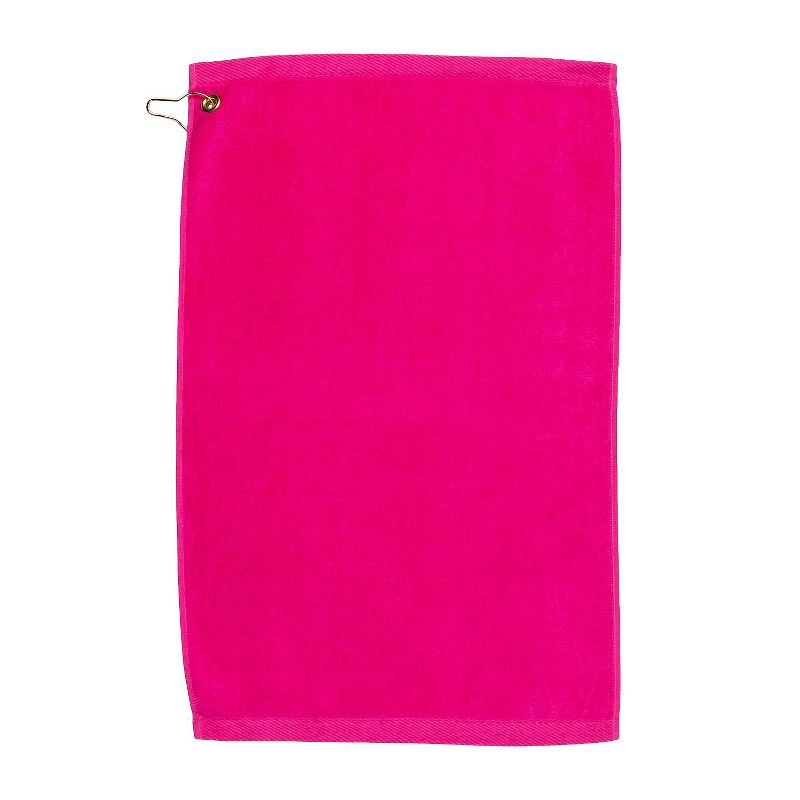 TowelSoft Premium 100% Cotton Terry Velour Golf Towel with Corner Hook & Grommet Placement 16 inch x 26 inch, 2 of 5