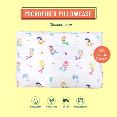 Mermaid Print Kids Polyester Standard Pillowcase