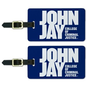 John Jay College of Criminal Justice Primary Logo Luggage ID Tags Suitcase CarryOn Cards  Set of 2 - 1 of 4