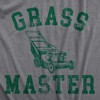 Mens Grass Master T Shirt Funny Push Lawnmower Yard Work Joke Tee For Guys - Crazy Dog Men's T Shirt - 2 of 4