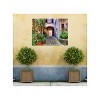 Cottage Garden West of The Wind Arched Entry Brown, Green, Pink 40 x 30 Inch Waterproof Gallery Wrapped Canvas, Outdoor Garden, Yard, Patio All - 2 of 2