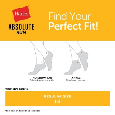 Hanes Women's Absolute Run 3pk Ankle Socks - White 5-9: Polyester Blend, Arch Support, Cushioned Sole, Seamless Toe, Knit - image 4