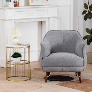 DYHOME Mid-Century Modern Accent Chair, Tufted Upholstered Armchair for Living Room, Bedroom - 1 of 4