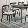 Kumasinova 2 Pcs Rustic Dining Chairs with Soft Cushion,Vintage Side Chairs for Kitchen & Dining Room,Rubberwood Armless Chair with 250lbs Max - 2 of 4