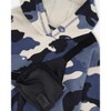 Deux par Deux Boy Hooded Fleece Sweatshirt with Crossbody Bag Blue Camouflage - 4 of 4