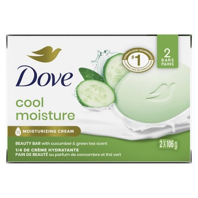 Dove Beauty Cool Moisture Beauty Bar Soap - Cucumber & Green Tea - 3.75oz each