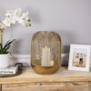 Northlight Large Layered Iron Pillar Candle Holder - 13" - Brass Finish - 3 of 4