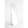 DOMETOUR Floor Standing Mirror Arched 59'' Full Length Wall Mirror with Stand Aluminum Alloy Thin Frame for Bedroom and Living Room - 2 of 4