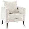 CENGHU Teddy Fabric Accent Chair, Living Room Chair with Solid Wood Legs, Waist Pillow,  Upholstered Arm Chair for Living Room/Bedroom - 2 of 4
