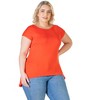 24seven Comfort Apparel Womens Plus Size Hi Lo T Shirt - 2 of 4