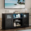 Whizmax Farmhouse TV Stand, Entertainment Center for 65 " Televisions, TV Console with Storage Cabinets and Open Shelves, TV Cabinet for Living Room - 3 of 4