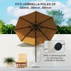 Square Patio Umbrella Base, 41 lbs Metal Umbrella Stand Base with Adjustable Foot Pads, Patio Umbrella Holder for 1.3"/1.5"/1.9" Umbrella Poles - 4 of 4