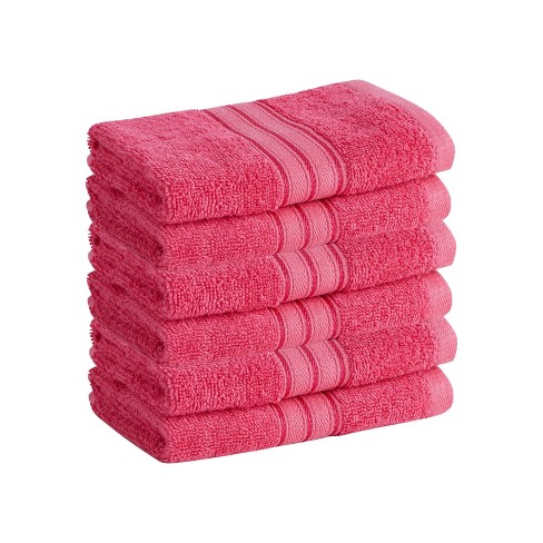 6pk Cotton Rayon from Bamboo Bath Towel Set Pink - Cannon