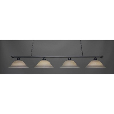 Toltec Lighting Oxford 4 - Light Island Pendant Light in  Matte Black