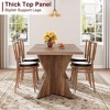 Homhougo 71 Inch Rectangular Dining Table for 6, Rustic Farmhouse Tall Kitchen Table with Large Tabletop Walnut - 4 of 4