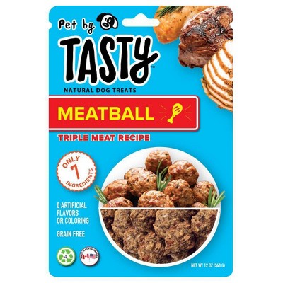 Pet by Tasty Meatball Triple Meat Recipe Dog Treats - 12oz