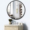 Tempered mirror 32" Wall Circle Mirror for Bathroom, Black Round Mirror for Wall, 20 inch Hanging Round Mirror for Living Room, Vanity, Bedroom - 3 of 4