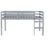 Bellemave Low Loft Bed, Wood Full Loft Bed Frame with Guardrail for Kids Boys Girls, No Box Spring Needed, Gray - 4 of 4