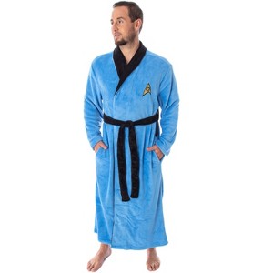 Star Trek The Original Series Adult Costume Fleece Plush Robe Bathrobe - 1 of 4