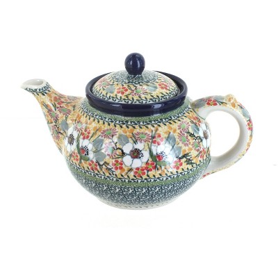 Blue Rose Polish Pottery Jasmine Medium Teapot