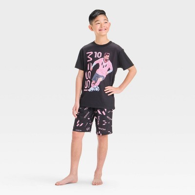 Boys' Messi 2pc Pajama Set - Black